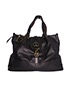 Kerala Tote Bag, &pound;150, Handbags, Black, Leather, Front view